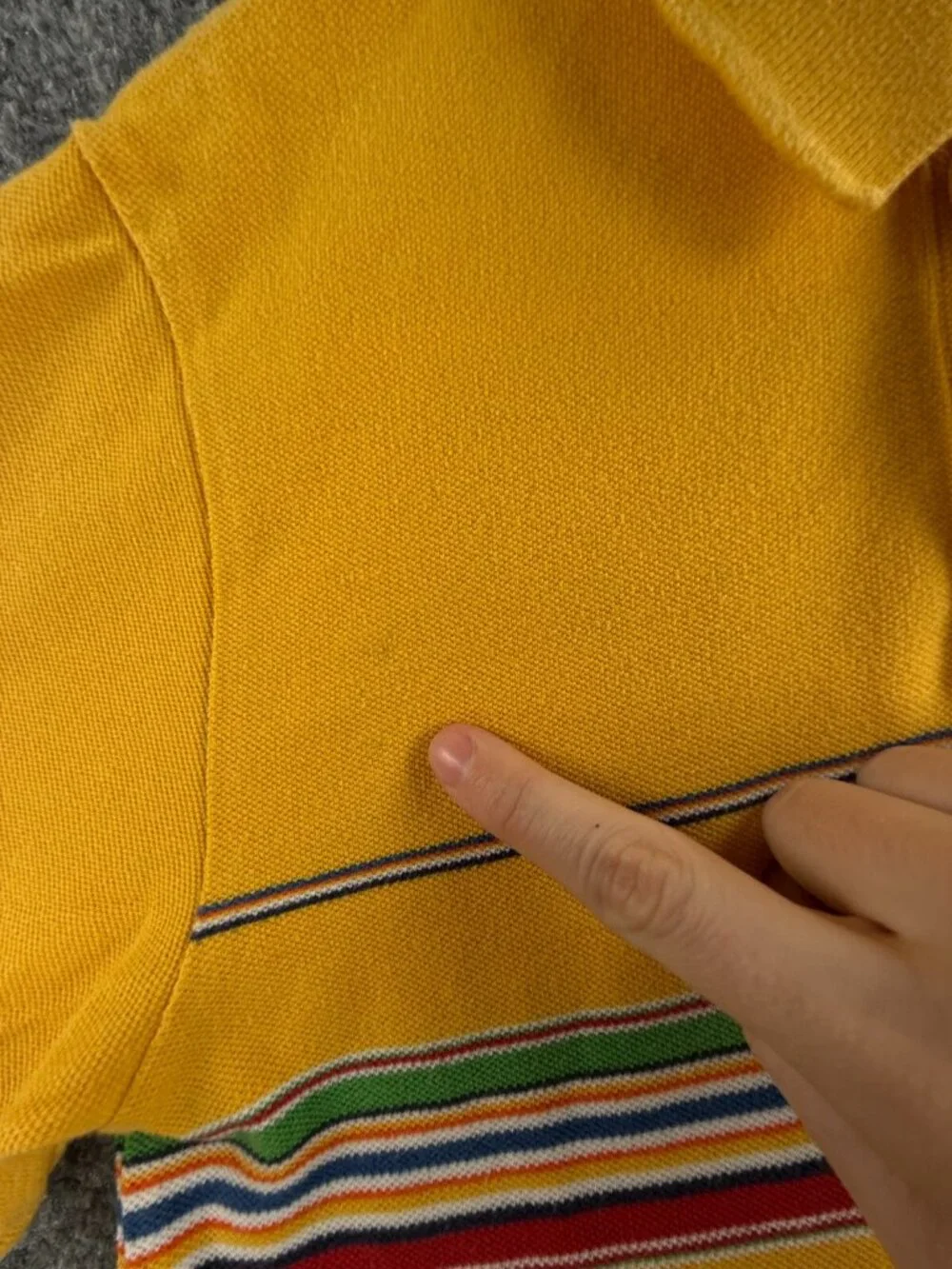 Polo Ralph Lauren Boys Polo Striped Yellow Green Blue Pony Logo Large 14/16